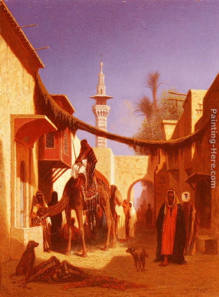 Charles Theodore Frere Street In Damascus and Street In Cairo A Pair of Painting (Pic 2)